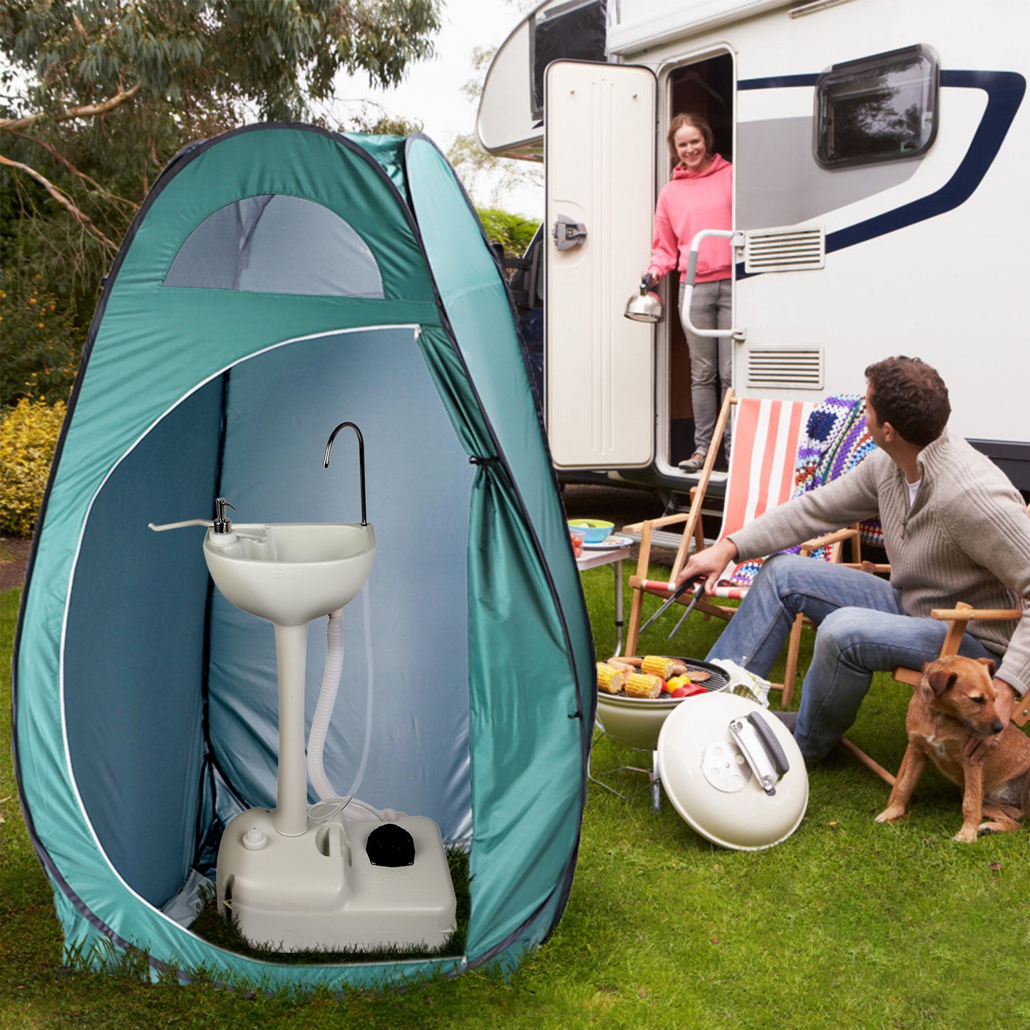 Portable And Portable Outdoor Washbasin