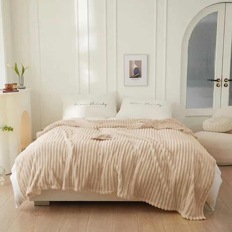 Rabbit Fur Fleece Blanket